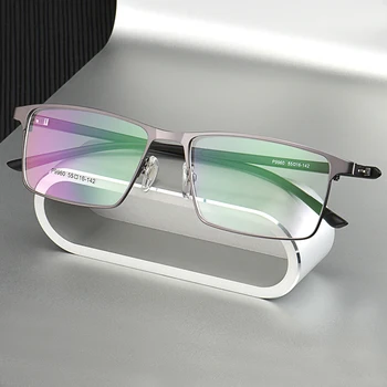 P9960 Moških Titanove Zlitine Očala Okvir za Moške Očala IP Galvanizacijo Zlitine Material,Polno Rim in Pol Platišča