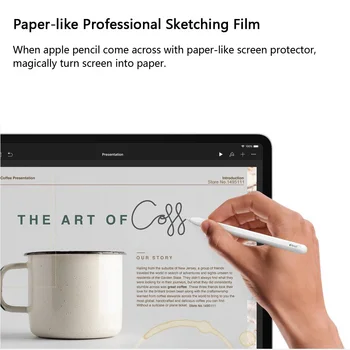 Papir Kot Zaščitnik Zaslon Film Mat PET Anti Glare Slikarstvo Za Apple iPad Pro Air 10.5 palčni