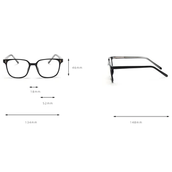 Peekaboo optičnih očal okvir za moške retro siva, črna jasno objektiv tr90 klasičnih kvadratnih očala za ženske acetat korejskem slogu