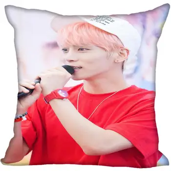 Po meri Kpop SHINee Kim Jonghyun Natisnjeni Kvadratnih svile Pillowcases 40x40 45x45 50 x 50 60x60 dveh Straneh Saten Prevleke po Meri Logo