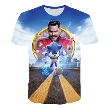 Poletne Moške 3d Nadzvočno Sonic Tiskanja Oblačila Ženska 3d Smešne majice Kostum za Odrasle Poletnih Oblačil Tees Hombre Risanka T-majice