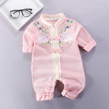 Pomlad jesen Kitajski slog newborn baby boy, girl obleke obleke jumpsuit kompleti za baby dekleta fantje rojstni dan oblačila sklop igralne obleke
