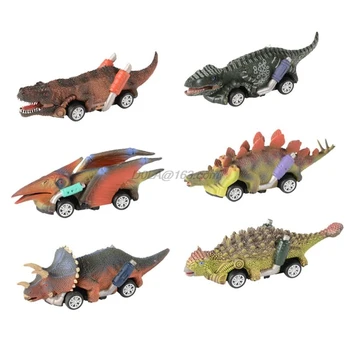 Potegnite Nazaj Dinozaver Avtomobili, Igrače, 6 Pack Dinozaver Roadster Pogodbenice Prednost Igre Dino