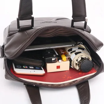 Pravega Usnja Aktovko Moški Rami Business Messenger Bag Moški Crossbody torbe za moške Urad iPad Torbe Torbe