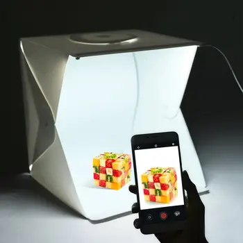 Prenosni Foto Studio, Fotografiranje, Šotor,16 cm Majhen Zložljiv LED Luči Polje Softbox Komplet z 4 Barvami Kulise za Fotografiranje,