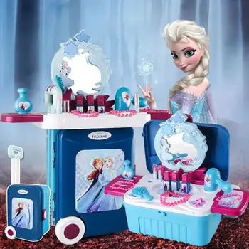 Princesa Se Pretvarjamo, Predvajaj Igrače Ličila Tabela Zamrznjene Elsa Ličila Tabela Igrače Nastavite Deformacije Toaletno Mizico Igrače Set Za Dekleta Darilo