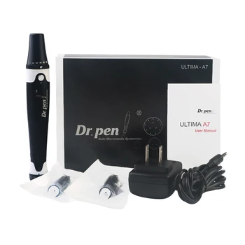 Profesionalni Električni Dr. Pero Ultima A7 Microneedle Pero Derma 12 kos Iglo Kartuše za Nego Kože, škatla za Orodje Lepoto Stroj Za Ljubimec