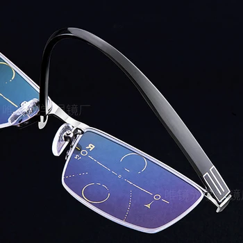 Progresivna multifokalna leča Daleč in blizu uporabo inteligentni Zoom Utrujenost preprečevanje gafas bifocales lectura gafas montura hom