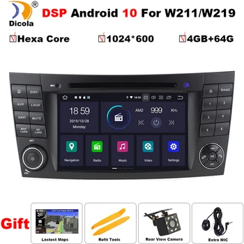 PX6 DSP IP 4G+64 G Android 10 avto DVD predvajalnik Za Mercedes Benz E-class W211 E200 E220 E300 E350 E240 e270, opisan E280 RAZREDA CLS W219