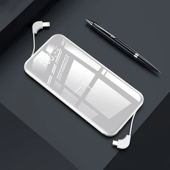 Qi Brezžični Polnilnik Moči Banke 10000mAh Za Xiaomi iPhone 6 6s 7 8 x Slim Poverbank Zunanje Baterije Hitro Polnjenje USB Powerbank