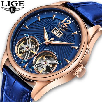 Reloj hombres 2019 LIGE za Moške ročne ure Moške Ure top blagovne znamke luksuzni Automatic mehanski šport gledajo moški wirst watch Tourbillon