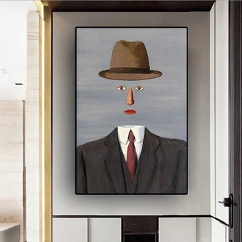 Rene Magritte Nadrealizma Klasičnih Umetnine Reprodukcije Platno Slikarstvo Plakati in Tiskanje Wall Art Slik, Dnevna Soba Dekor