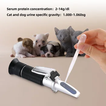 Ročni Pet kliničnih refraktometer Pse in Mačke veterinarji 2-14 g/dl refraktometer ZGRC-300ATC