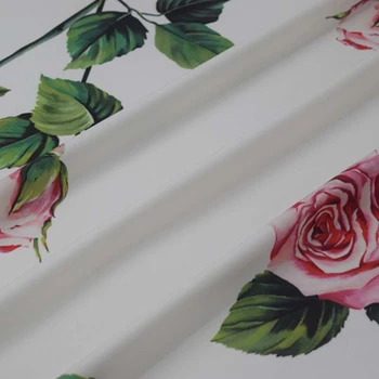 Rožnate vrtnice digitalno slikarstvo nered stretch tkanina za satenasto obleko tissus au meter ткани ткань для платья tissu фатин telas tecido