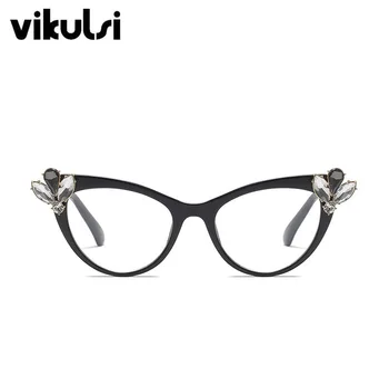 Seksi Beli Okvir Očala, Okviri Za Ženske Modni UV400 Očala za Kratkovidnost Oblikovalec blagovne Znamke Diamond Mačka Oči Očala Okvirji