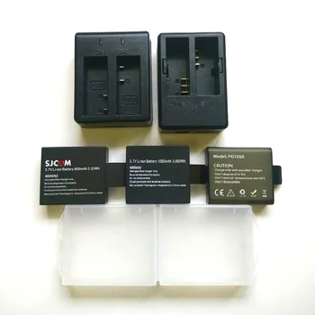 SJCAM EKEN Soocoo Original polnilec za baterije 1050/1350mAh baterija za sj4000 Sj5000 M10 c30 H9 H5S THIEYE T5E 7 dodatno Opremo Fotoaparata