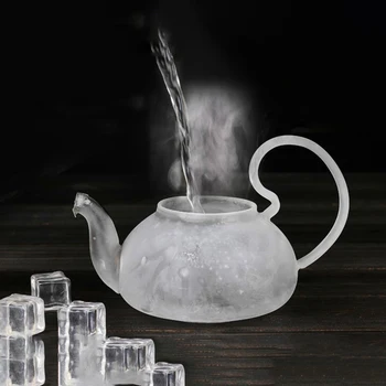 Skupaj Borosilicate Stekla Čajnik Nastavite Steklo Čaj grelnik vode Pokal Bambusa Čaj Pladenj za Čaj, Set Čaj Pot Toplejše Toplotno odporno Steklo Giftset