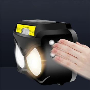 SKYWOLFEYE K19 200lm Indukcijske LED Žaromet LED+COB Polnilna 180° Nastavljiv Svetlo Svetilka Kolo Svetlobe Baklo Luči