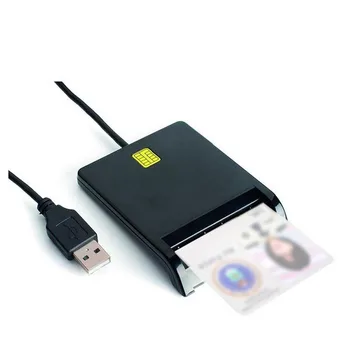 Smart Usb Card Reader Adapter Univerzalni Prenosni Usb Skupne Dostop Emv S Cd Gonilnika Za Bančne Kartice Sim/Atm/Ic/Id Card
