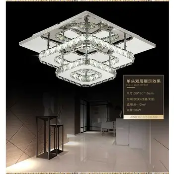 Sodobna crystal led stropne luči spalnica, dnevna soba plafond lučka lampen kristal oblikovanje svetlobe napeljave Lustre Luminarias