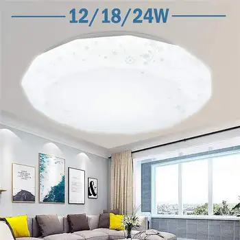 Sodobna Ultra-tanek LED Stropna Lučka Lučka 12/18/24W Površinski LED stropna svetilka Za dnevno Sobo, Domačo Razsvetljavo Bela AC220V