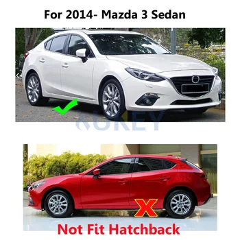 Spredaj Zadaj Oblikovani Blato Zavihki Za Mazda 3 (BM) Axela 4-Vratni Sedan-2017 Mudflaps Splash Varovala Blato Zavihek Blatniki 2016