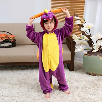 Spyro Pižamo Otroci Cosplay Kostume Vijolično Zmaj Onesie Za Unisex Ples Fancy Pižamo Stranka Chritmas Dan Otrok Darilo