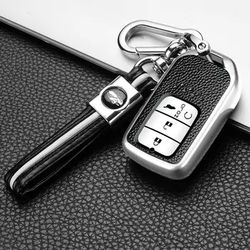 TPU Avto Ključ Kritje Za Honda Accord Pilotni Državljanske CR-V Mestu Vpogled Keychain Usnje Vzorec Pametni Daljinski upravljalnik Fob Zaščito Primeru