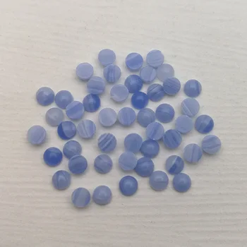 Trgovina modni modro črtasto kroglice čare 4 mm sintetičnih kamen krog CHRYSOPRASE 50pcs za Prstan Uhani, Ogrlica dodatki