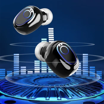 TWS Brezžična tehnologija Bluetooth 5.1 Slušalke 10000mAh Polnjenje Box Brezžične Slušalke HiFi 9D Stereo Šport Nepremočljiva Čepkov Slušalke