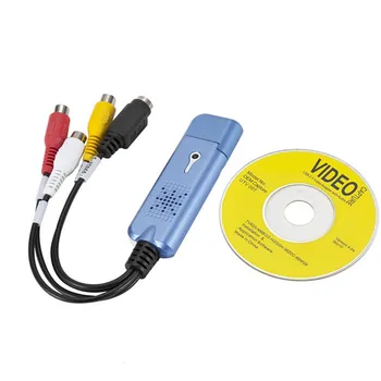 USB 2.0 Enostavno Skp Avdio Zajem Video Adapter za VHS DVD, DVR TV Kartico za Zajemanje Pretvornik Podpira Win 10 Za MAC, IOS S snemanja
