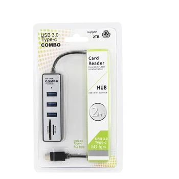 USB 3.0 Hub Multi Vrata Tip C Adapter Vse v Enem Podpora SD TF Card Reader Visoke Hitrosti Pogon za Ločevanje Računalniške Opreme
