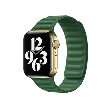 Usnje povezavo za Apple Watch band 44 mm 40 mm 42mm 38 mm iwatch trak apple watch 6/5/4/3/2/1/SE magnetne zanke zapestnica dodatki
