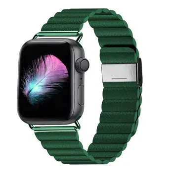 Usnje zanke traku Za Apple Watch band 44 mm 40 mm iWatch band 42mm 38 mm, Magnetno Zapiranje zapestnica apple gledati serije 6 se 5 4 3