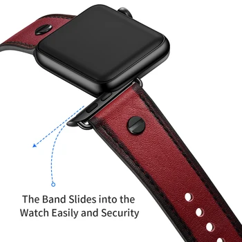 Usnjeni trak za Apple ura 5 band 44 mm 40 mm iWatch band 42mm 38 mm Visoko Kakovostni watchband zapestnica Apple ura 5 4 3 38 42 44 mm