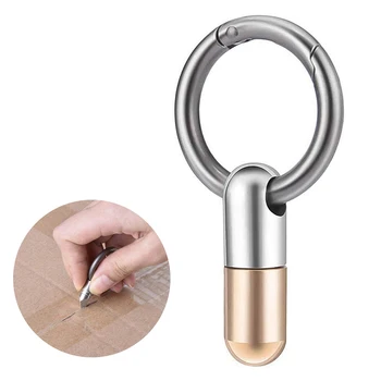 Večfunkcijsko Kapsula Key Ring Rezalno Orodje Prenosni Drobne Rezalnik Keychain Polje Odpirač Za Delitev Tablete Odpiranje Pločevink Orodje