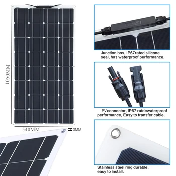 XINPUGUANG 18V 100w fotovoltaična plošča Solarni modul komplet za 12V 24v baterija 200W sončna plošča sistem
