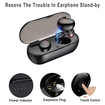Y30 Bluetooth Brezžične Slušalke 5.0 Šport Bluetooth Slušalke Čepkov Handfree Prenosne s Polnjenjem Polje 3D Stereo Zvok