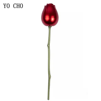 YO CHO Rdeča umetno cvet kovinski rose, kreativni rose darilo polje Valentinovo darilo umetno cvet ljubezni obletnico rdeče vrtnice