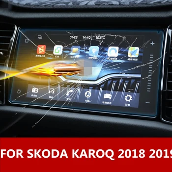 Za SKODA KAROQ 2018-19 Avto styling Navigacija, Kaljeno Steklo Screen Protector Jekla Portective Notranje opreme Pribor