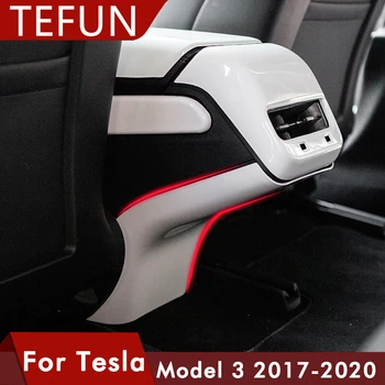 Za Tesla Model 3 Y Ogljikovih Vlaken ABS Model Tri Leta 2020 Belo Rdeči Avto Dodatki Model3 izstopu Zraka Nižja Dekorativni Pokrov