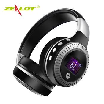 ZEALOT B19 Bluetooth, Brezžične Slušalke, LCD-Zaslon HiFi Bass sistem Stereo Slušalke Z Mikrofonom TF Kartico v Režo za Zložljive Slušalke Slušalke