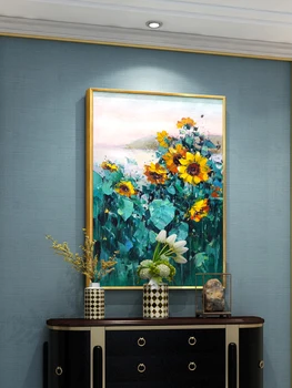 Čisto ročno poslikano platno oljna slika dekoracijo slikarstvo povzetek sončnično visi slikarstvo dekor na steni cvetje brez okvirja