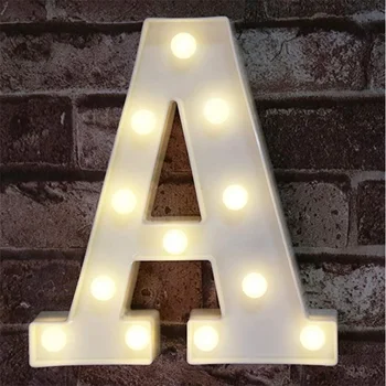 Črka abecede LED Luči Nadstrešek Prijavite Število Lučka za Dekoracijo Noč Luč Za Stranke, Spalnica Poroko, Rojstni dan, Božič Dekor