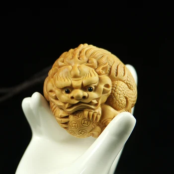 Šimšir 4-6 cm Srečen Pixiu Kiparstvo Žogo Keychain Feng Shui Obesek za Avto Visi Soba Dekoracijo Kitajski Bog Zver
