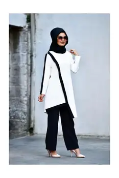 Ženska Oblačila Hidžab Oblačila Islamska Oblačila Dolgo Asimetrične Cut Tunika 2021 Moda Vroče Šport Elegantno Uporabo Velikih Velikosti 38-48
