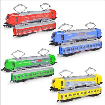 1:32 zlitine dvojno-oddelek tramvaj model,potegnite nazaj lokomotiva vrata,pisane lahka glasba igrače za otroke