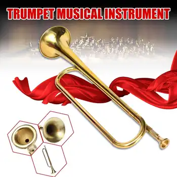 10.5 cm Premera Zlato Železo Trobenta Bugle Glasbeni Medenina Instrument Šoli Bobnarjev Študent Otroci Vojaške trobila Vroče