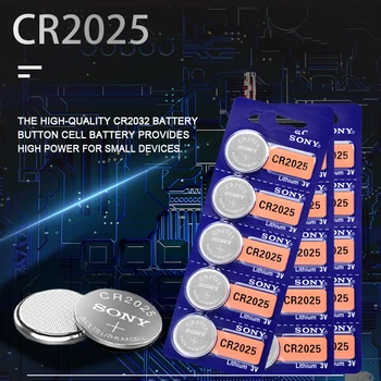 100 kozarcev/veliko sony CR2025 3V Prvotne Litijeva Baterija Za Gledanje Daljinski upravljalnik Kalkulator CR2025 gumb celice kovanec baterije