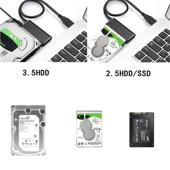 1pc Prenosni 2.5/3.5-Palčni Trdi Disk Podatke, Kabli USB3.0 Do SATA Adapter USB3.0 Enostaven Pogon Kabel Za Trdi Disk, Računalnik Pretvorite